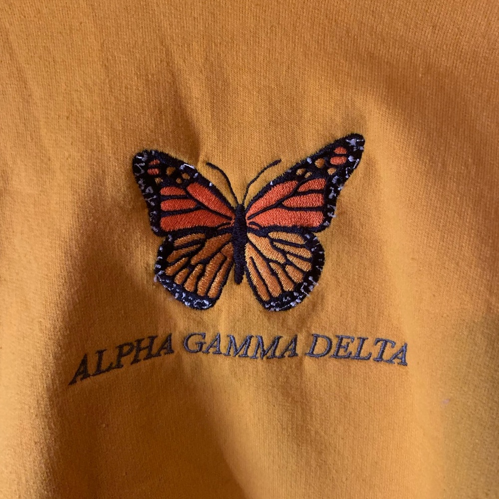 alpha gamma delta butterfly hoodie